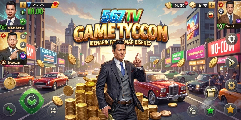Tangkapan layar gameplay 567TV dengan tampilan manajemen stasiun TV.