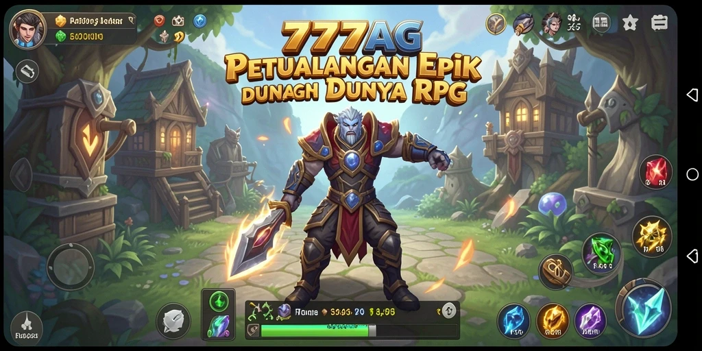 Screenshot gameplay <strong>777AG</strong> menampilkan pertempuran epik di dunia fantasi.