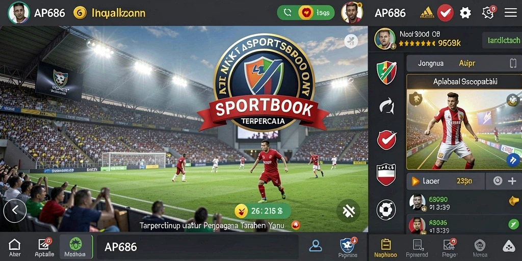 Screenshot gameplay AP686 menunjukkan antarmuka taruhan yang menarik.