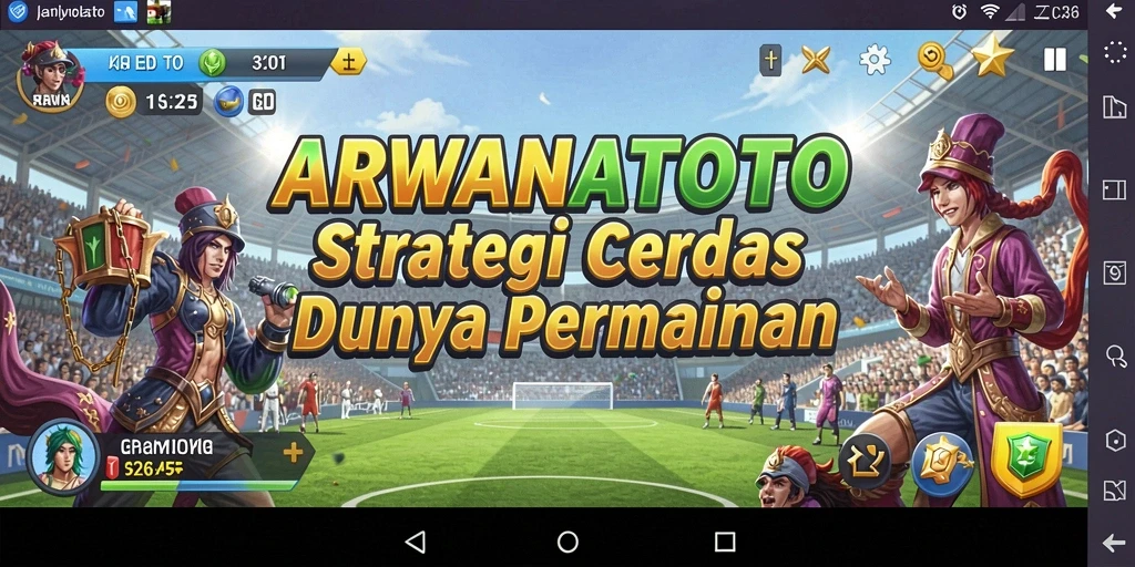 Tampilan seru gameplay ARWANATOTO saat berstrategi melawan musuh.