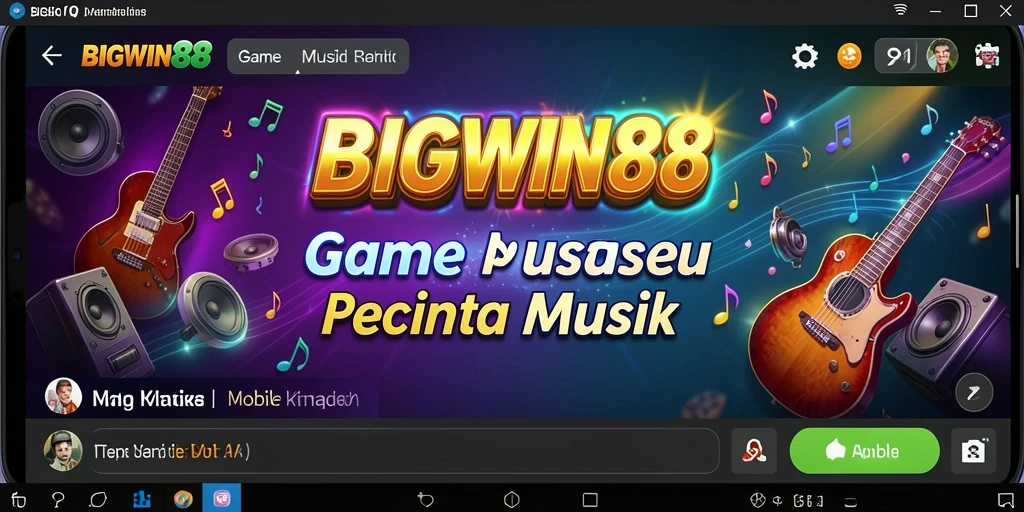Tampilan screenshot utama BIGWIN88 saat bermain musik seru.