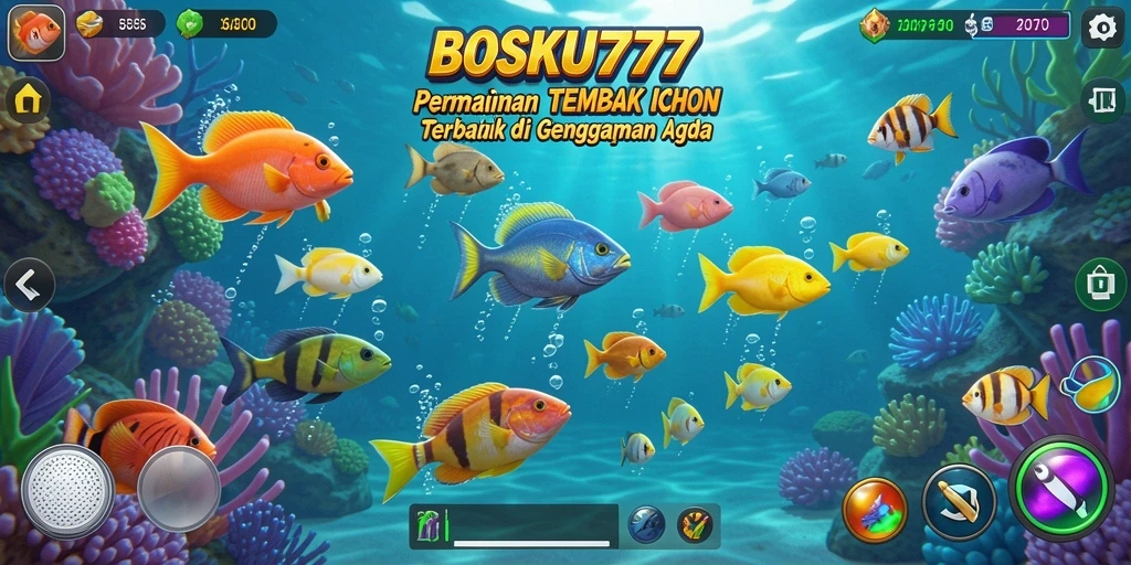 Tampilan gameplay BOSKU777 yang penuh warna dan seru.