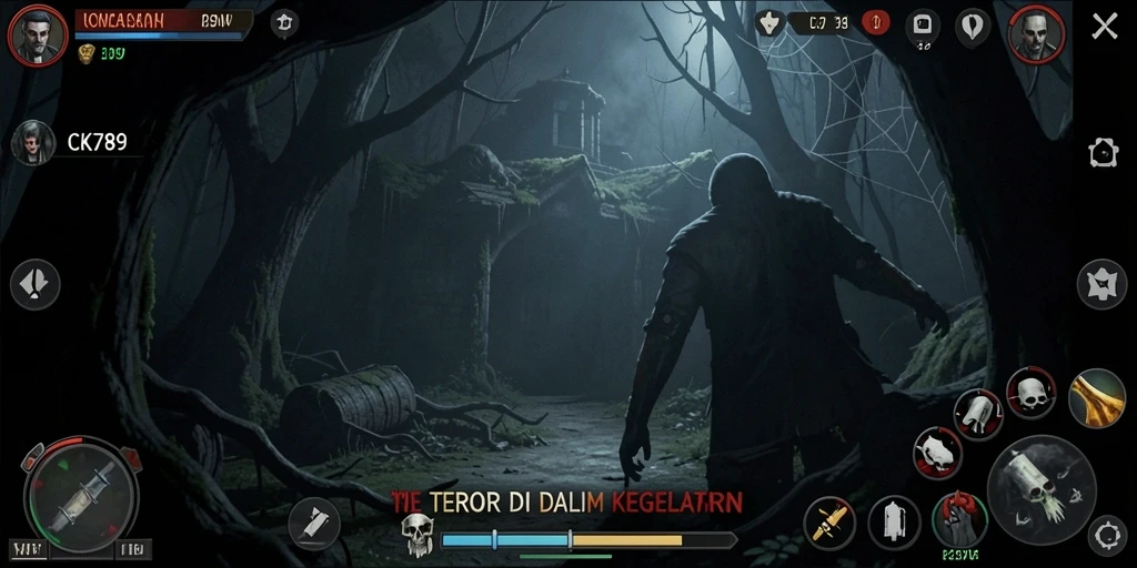 Gameplay CK789 dengan suasana yang mencekam dan menegangkan.