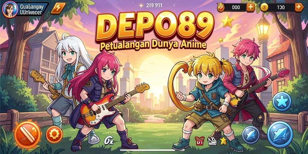 Screenshot gameplay DEPO89 menampilkan karakter anime ikonik dalam aksi.