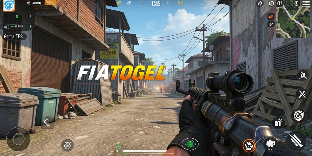 Tampilan gameplay seru di FIATOGEL dengan aksi tembak menembak.