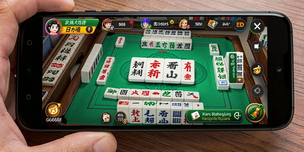 Screenshot G668 menampilkan gameplay Mahjong yang menarik dan menantang.