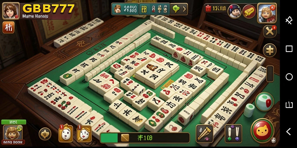 Screenshot gameplay GB777 menunjukkan keseruan permainan Mahjong.