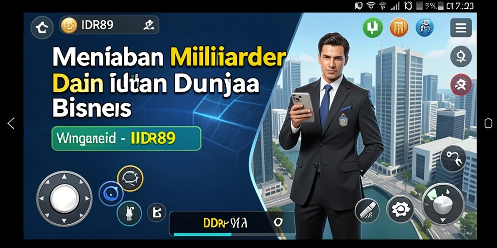 Screenshot IDR89 menampilkan gameplay seru dalam simulasi bisnis Tycoon.