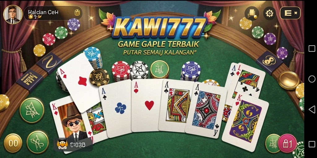 Gameplay KAWI777 yang seru dan mendebarkan saat bermain Gaple.