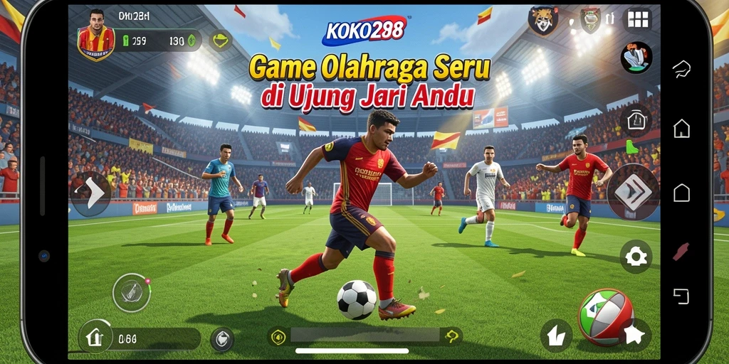 Screenshot gameplay KOKO288 menunjukkan aksi olahraga yang mendebarkan.