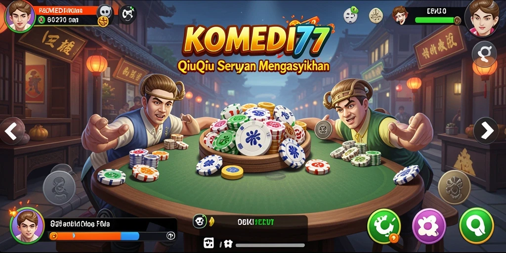 Tangkapan layar KOMEDI77 menunjukkan keseruan gameplay QiuQiu.