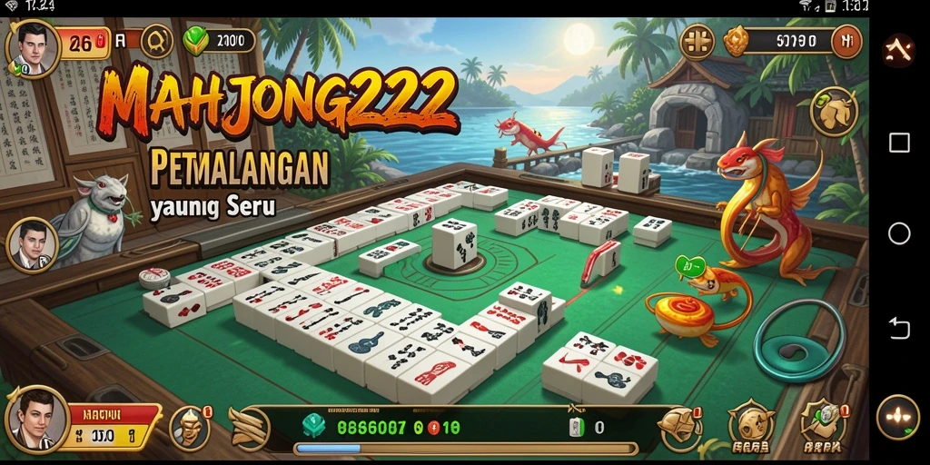 Tampilan gameplay seru dari MAHJONG222 saat memancing.