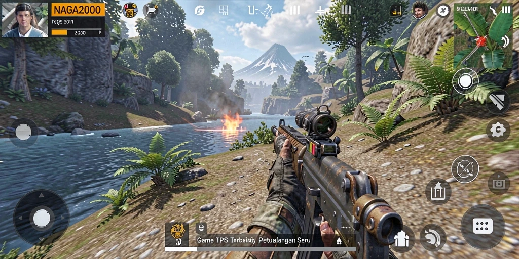 Tampilan menarik dari gameplay NAGA2000 yang penuh aksi.