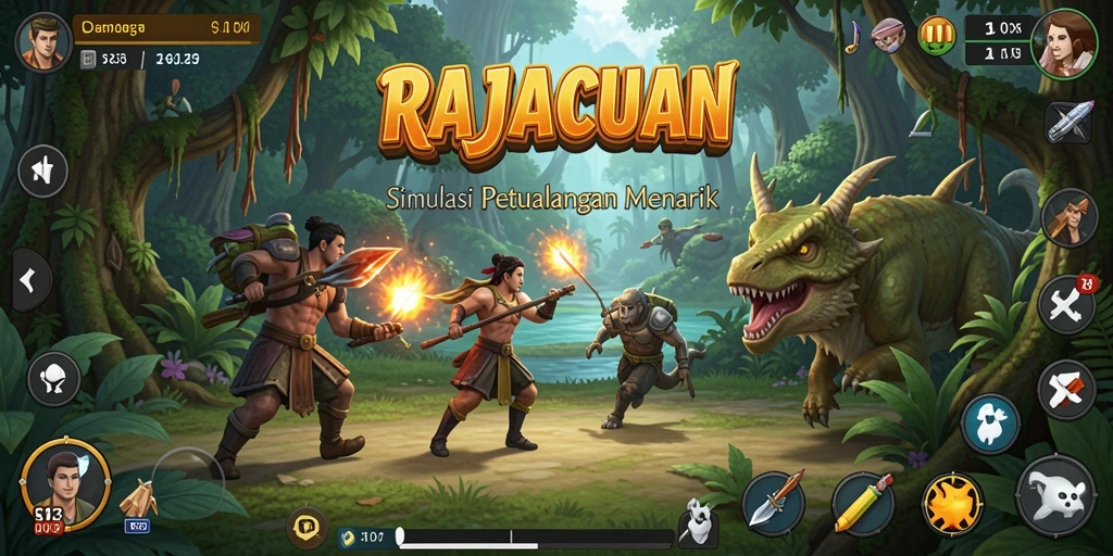 Tampilan gameplay <strong>RAJACUAN</strong> yang interaktif dan menarik.