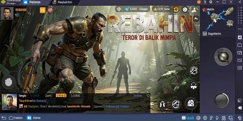 Gameplay menegangkan REBAHIN dengan elemen horor yang mendalam.