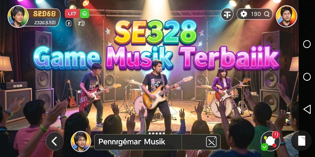 Screenshot SE328 menampilkan gameplay seru dengan aksi musik interaktif.