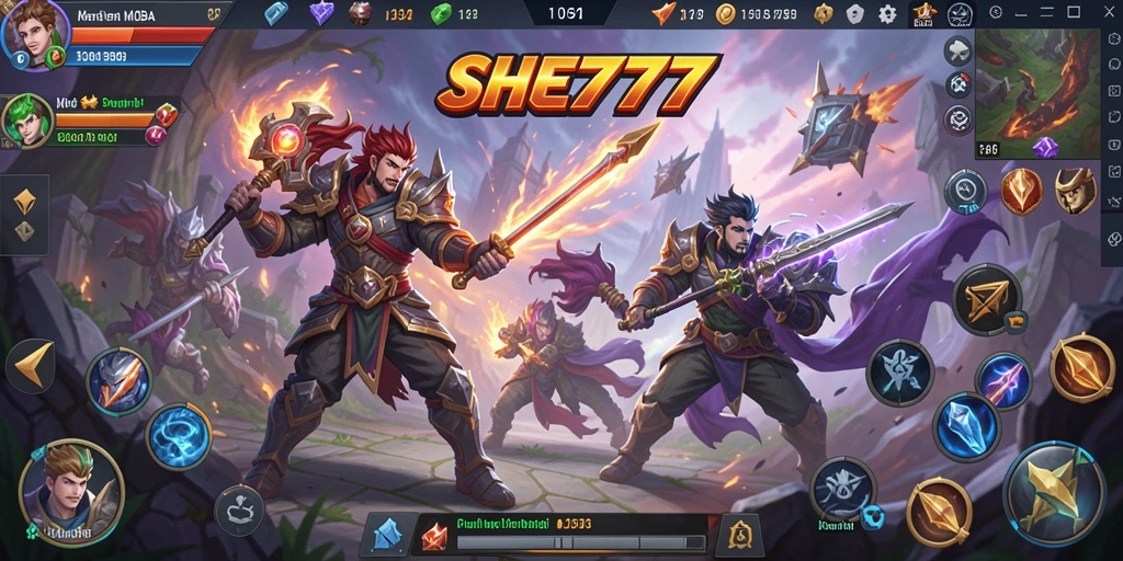 Tampilan aksi seru dalam gameplay SHE777 yang mengagumkan.