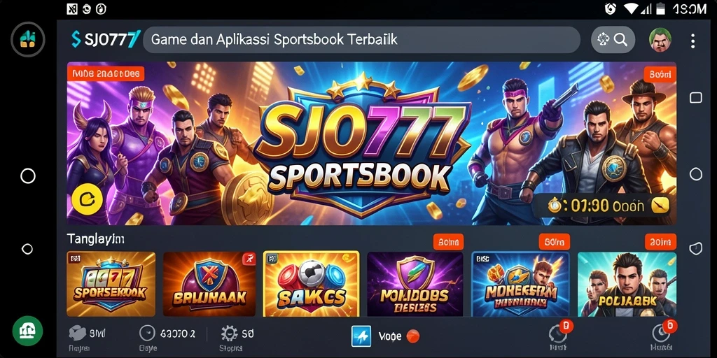 Tampilan gameplay menarik dari aplikasi sportsbook SJO777.