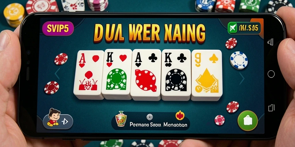 Tangkapan layar gameplay SVIP5 yang menunjukkan aksi seru permainan domino.